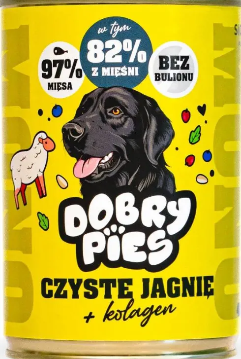 Dobry Pies Monoprotein Adult Czysta Jagnięcina Mokra karma dla psa op. 400g Pakiet 12szt.