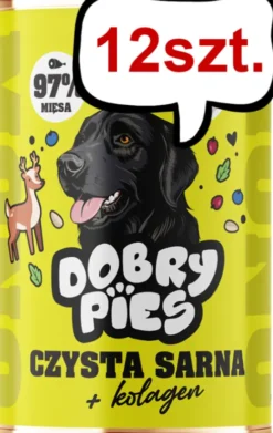 Dobry Pies Monoprotein Adult Czysta sarna Mokra karma dla psa op. 400g Pakiet 12szt.