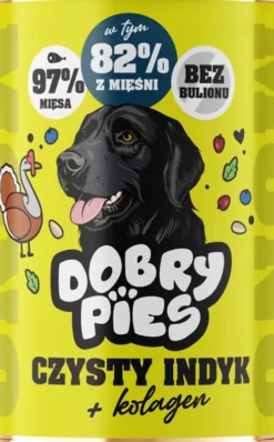 Dobry Pies Monoprotein Adult Czysty indyk Mokra karma dla psa op. 400g Pakiet 12szt.