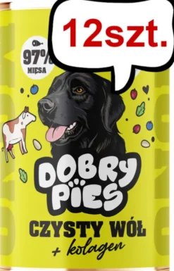 Dobry Pies Monoprotein Adult Czysty wół Mokra karma dla psa op. 400g Pakiet 12szt.