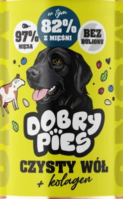 Dobry Pies Monoprotein Adult Czysty wół Mokra karma dla psa op. 400g Pakiet 12szt.
