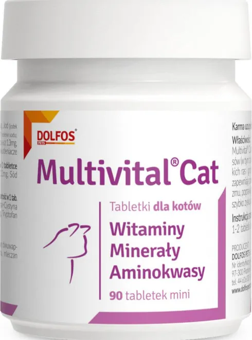 Dolfos Preparat witaminowy Multivital CAT dla kota op. 90 tabletek