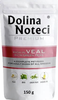 Dolina Noteci Premium Adult Cielęcina z Groszkiem Mokra Karma dla psa op. 10x150g