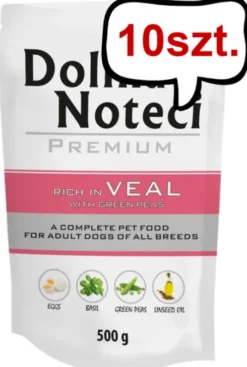 Dolina Noteci Premium Adult Cielęcina z Groszkiem Mokra Karma dla psa op. 10x500g