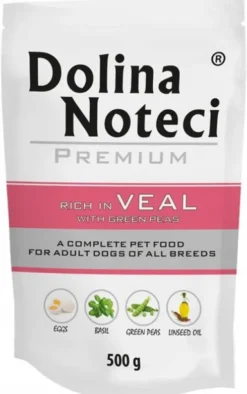 Dolina Noteci Premium Adult Cielęcina z Groszkiem Mokra Karma dla psa op. 10x500g