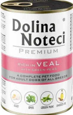 Dolina Noteci Premium Adult Cielęcina z Groszkiem Mokra Karma dla psa op. 400g Pakiet 12szt.