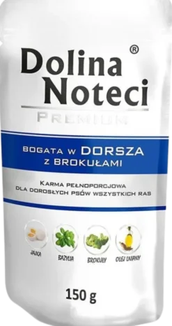 Dolina Noteci Premium Adult Dorsz z Brokułami Mokra Karma dla psa op. 10x150g