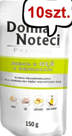 Dolina Noteci Premium Adult Gęś z Ziemniakami Mokra Karma dla psa op. 10x150g