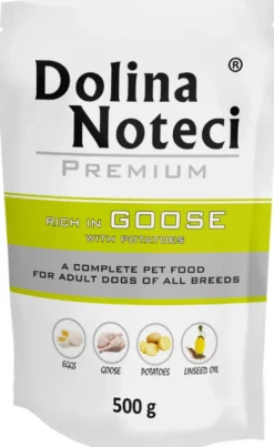 Dolina Noteci Premium Adult Gęś z Ziemniakami Mokra Karma dla psa op. 10x500g