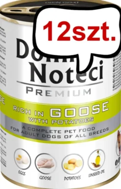 Dolina Noteci Premium Adult Gęś z Ziemniakami Mokra Karma dla psa op. 400g Pakiet 12szt.
