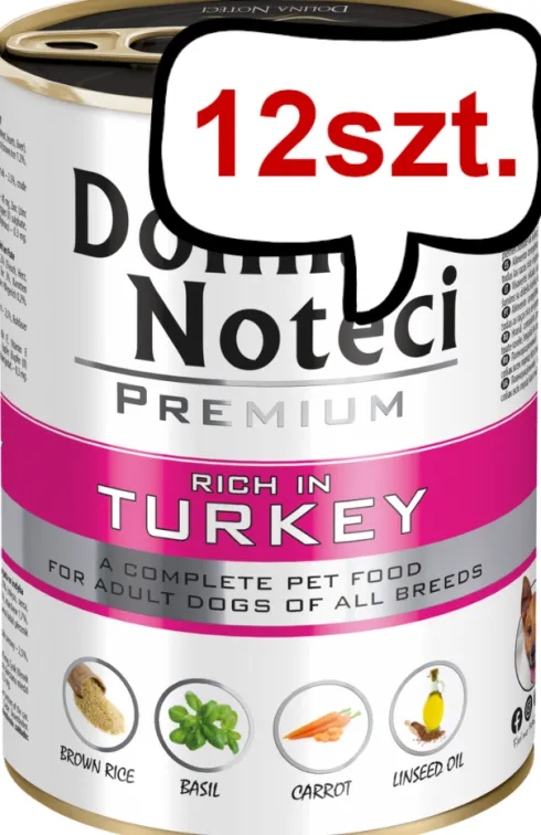 Dolina Noteci Premium Adult Indyk Mokra Karma dla psa op. 400g Pakiet 12szt.