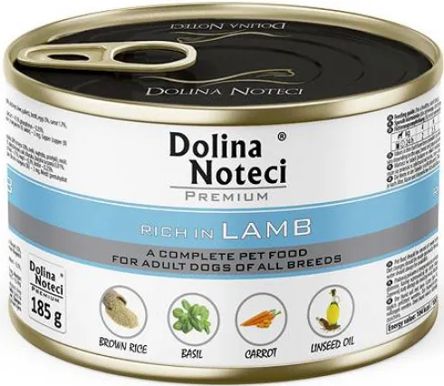 Dolina Noteci Premium Adult Jagnięcina Mokra Karma dla psa op. 185g