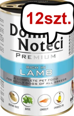 Dolina Noteci Premium Adult Jagnięcina Mokra Karma dla psa op. 400g Pakiet 12szt.