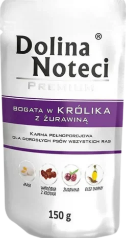 Dolina Noteci Premium Adult Królik z Żurawiną Mokra Karma dla psa op. 10x150g