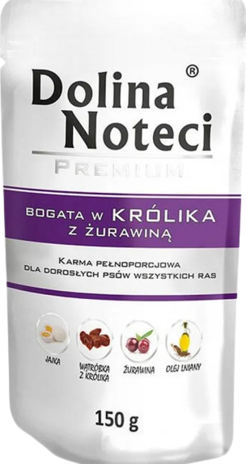 Dolina Noteci Premium Adult Królik z Żurawiną Mokra Karma dla psa op. 10x150g