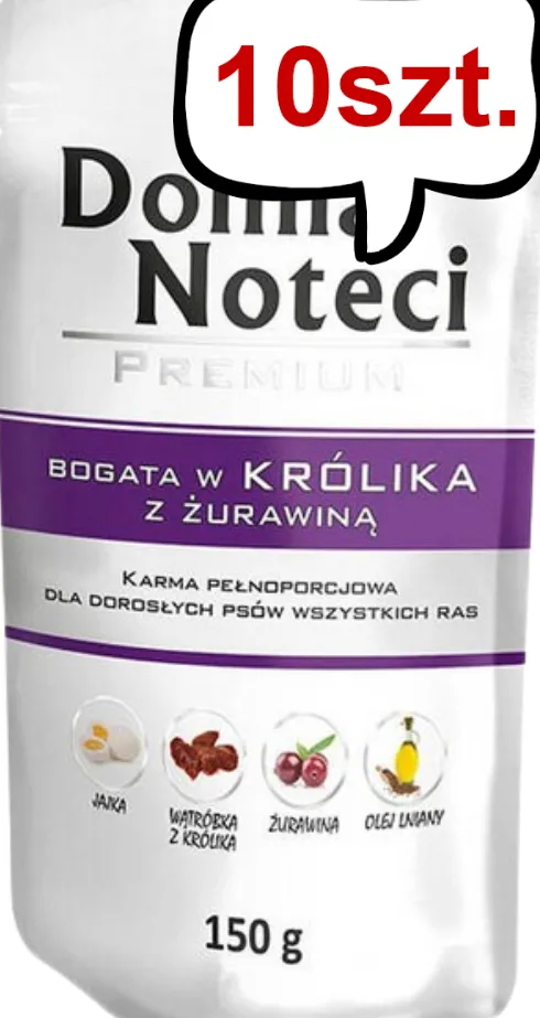 Dolina Noteci Premium Adult Królik z Żurawiną Mokra Karma dla psa op. 10x150g