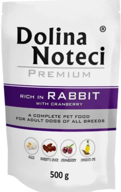 Dolina Noteci Premium Adult Królik z Żurawiną Mokra Karma dla psa op. 10x500g