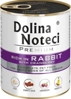 Dolina Noteci Premium Adult Królik z Żurawiną Mokra Karma dla psa op. 800g Pakiet 12szt.