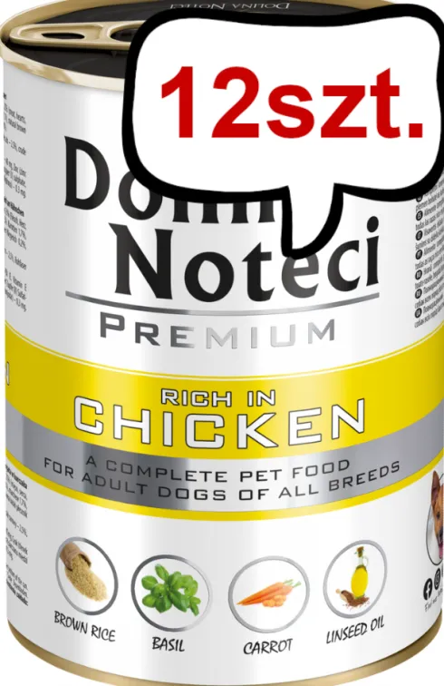 Dolina Noteci Premium Adult Kurczak Mokra Karma dla psa op. 400g Pakiet 12szt.