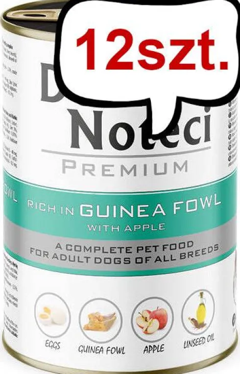 Dolina Noteci Premium Adult Perliczka z Jabłkiem Mokra Karma dla psa op. 400g Pakiet 12szt.
