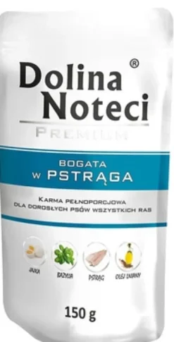 Dolina Noteci Premium Adult Pstrąg Mokra Karma dla psa op. 10x150g