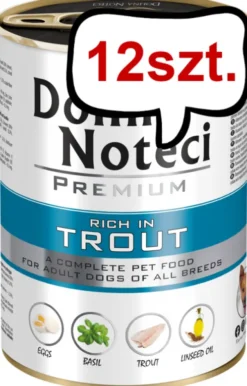 Dolina Noteci Premium Adult Pstrąg Mokra Karma dla psa op. 400g Pakiet 12szt.