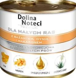 Dolina Noteci Premium Adult Small Bażant z dynią i makaronem Mokra Karma dla psa op. 185g Pakiet 12szt.
