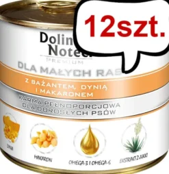 Dolina Noteci Premium Adult Small Bażant z dynią i makaronem Mokra Karma dla psa op. 185g Pakiet 12szt.
