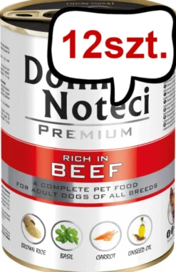 Dolina Noteci Premium Adult Wołowina Mokra Karma dla psa op. 400g Pakiet 12szt.