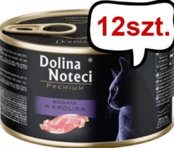 Dolina Noteci Premium Bogata w Królika Mokra Karma dla kota op. 185g Pakiet 12szt.
