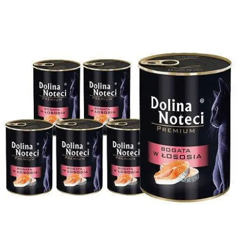 Dolina Noteci Premium Bogata w Łososia Mokra Karma dla kota op. 400g