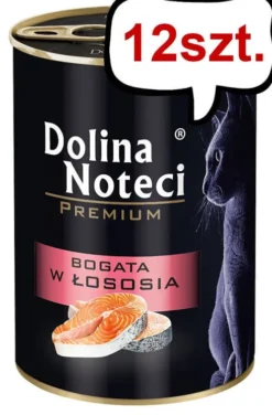 Dolina Noteci Premium Bogata w Łososia Mokra Karma dla kota op. 400g Pakiet 12szt.