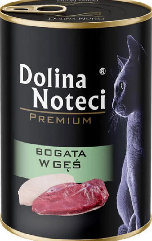 Dolina Noteci Premium Bogata w Gęsinę Mokra Karma dla kota op. 400g