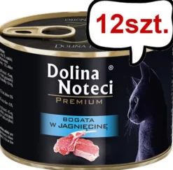 Dolina Noteci Premium Bogata w Jagnięcinę Mokra Karma dla kota op. 185g Pakiet 12szt.