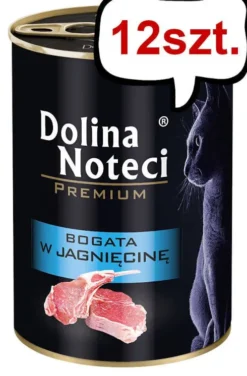 Dolina Noteci Premium Bogata w Jagnięcinę Mokra Karma dla kota op. 400g Pakiet 12szt.