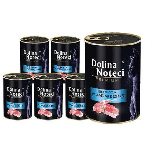 Dolina Noteci Premium Bogata w Jagnięcinę Mokra Karma dla kota op. 400g Pakiet 12szt.