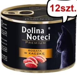 Dolina Noteci Premium Bogata w Kaczkę Mokra Karma dla kota op. 185g Pakiet 12szt.