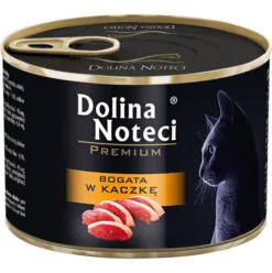Dolina Noteci Premium Bogata w Kaczkę Mokra Karma dla kota op. 185g Pakiet 12szt.