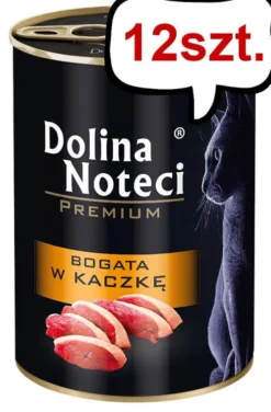 Dolina Noteci Premium Bogata w Kaczkę Mokra Karma dla kota op. 400g Pakiet 12szt.