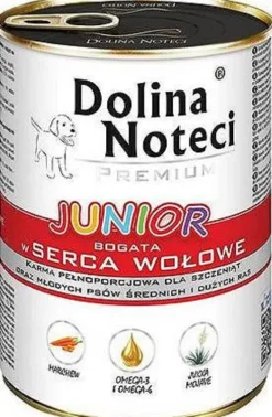 Dolina Noteci Premium Junior Serca Wołowe Mokra Karma dla szczeniaka op. 400g