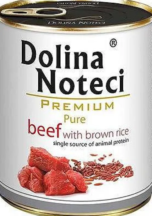 Dolina Noteci Premium Pure Beef with brown rice Mokra Karma dla psa op. 800g Pakiet 6szt.