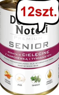 Dolina Noteci Premium Senior Cielęcina Mokra Karma dla psa op. 400g Pakiet 12szt.