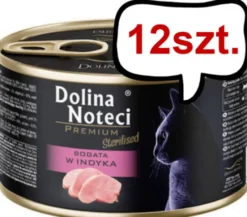 Dolina Noteci Premium Sterilised Bogata w Indyka Mokra Karma dla kota op. 185g Pakiet 12szt.