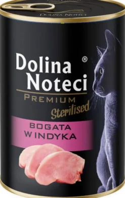 Dolina Noteci Premium Sterilised Bogata w Indyka Mokra Karma dla kota op. 400g