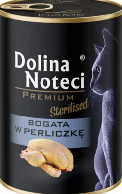 Dolina Noteci Premium Sterilised Bogata w Perliczkę Mokra Karma dla kota op. 400g Pakiet 12szt.