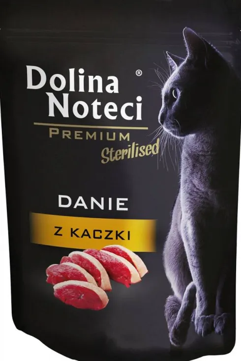 Dolina Noteci Premium Sterilised Danie z kaczki Mokra Karma dla kota op. 10x85g