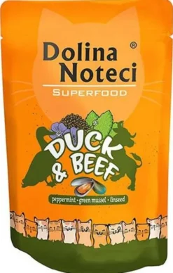 Dolina Noteci Superfood Adult Kaczka z wołowiną Mokra Karma dla kota op. 10x85g