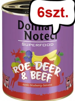 Dolina Noteci Superfood Sarna z wołowiną Mokra karma dla psa op. 800g Pakiet 6szt.