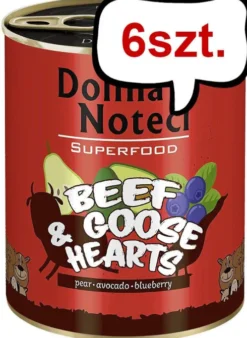 Dolina Noteci Superfood Wołowina z sercami gęsi Mokra karma dla psa op. 800g Pakiet 6szt.