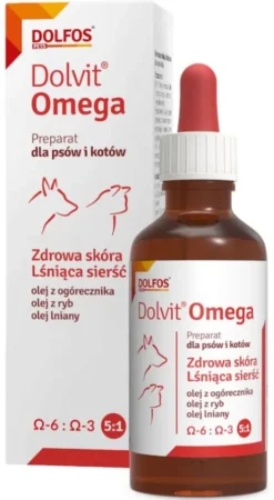Dolvit Preparat na skórę i sierść Omega dla psa i kota poj. 50ml